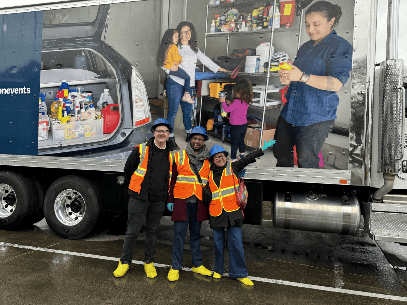 Eugene, Jonathan, and Charis at the Oregon Metro's Transfer Station