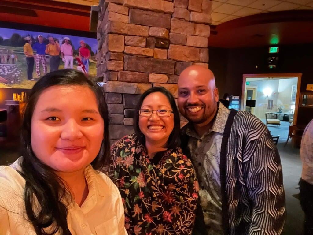 Ehler, Charis, and Jonathan posing for a selfie. 